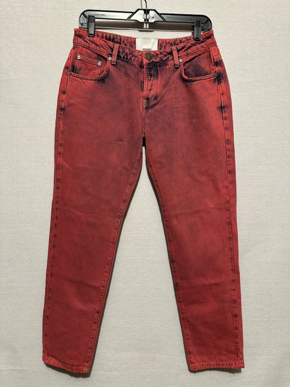 Women’s High-Rise Red Denim Jeans